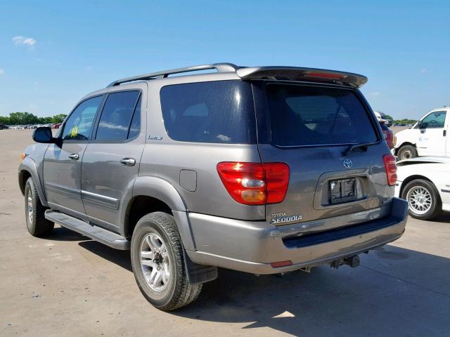 5TDZT38A84S227436 - 2004 TOYOTA SEQUOIA LI GRAY photo 3