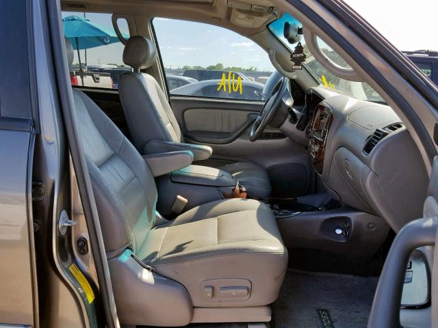 5TDZT38A84S227436 - 2004 TOYOTA SEQUOIA LI GRAY photo 5