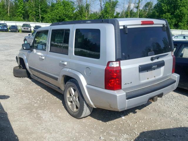 1J8HG48K67C684940 - 2007 JEEP COMMANDER SILVER photo 3