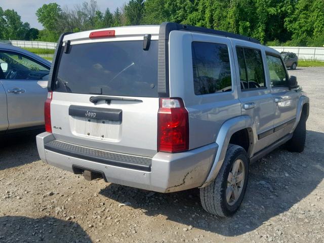 1J8HG48K67C684940 - 2007 JEEP COMMANDER SILVER photo 4