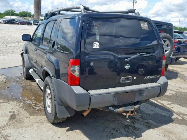 5N1ED28Y51C537006 - 2001 NISSAN XTERRA XE BLACK photo 3