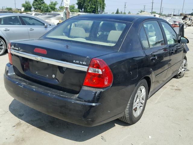 1G1ZS53826F254257 - 2006 CHEVROLET MALIBU LS შავი ფოტო 4