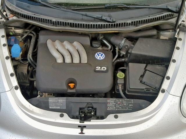 3VWCB21C91M465447 - 2001 VOLKSWAGEN NEW BEETLE SILVER photo 7