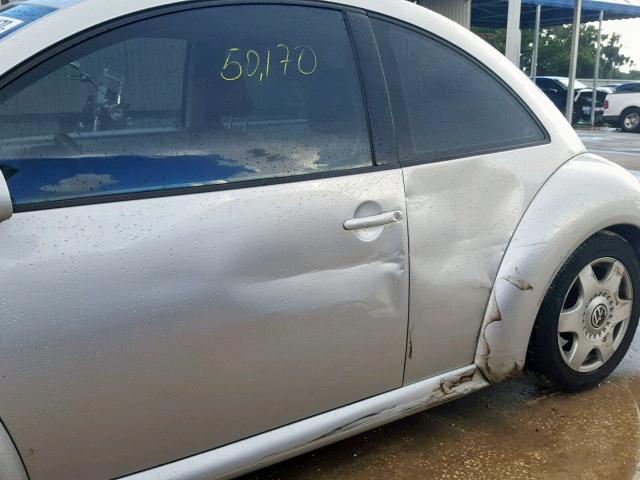 3VWCB21C91M465447 - 2001 VOLKSWAGEN NEW BEETLE SILVER photo 9