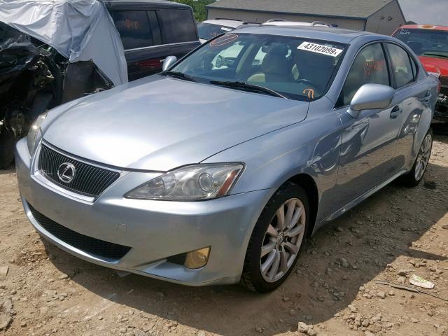 JTHCK262262002968 - 2006 LEXUS IS 250 BLUE photo 2