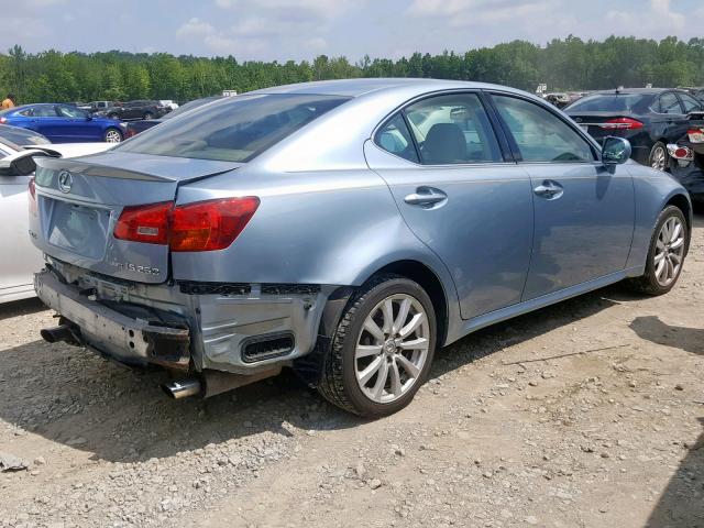 JTHCK262262002968 - 2006 LEXUS IS 250 BLUE photo 4