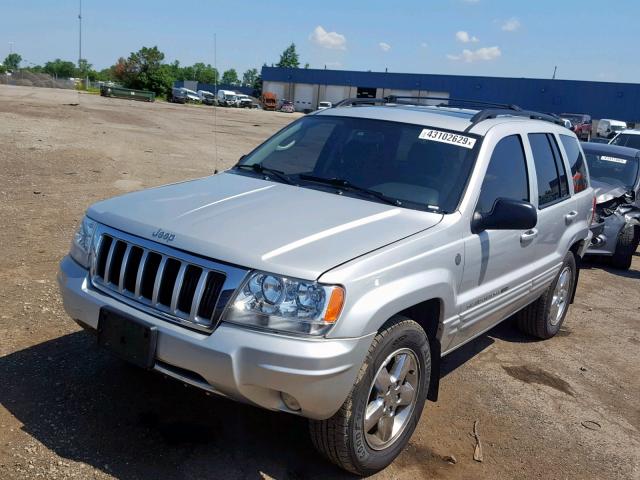 1J4GW58N54C309276 - 2004 JEEP GRAND CHER SILVER photo 2