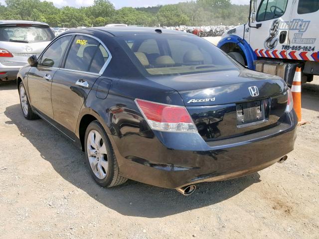 1HGCP36888A065015 - 2008 HONDA ACCORD EXL BLACK photo 3