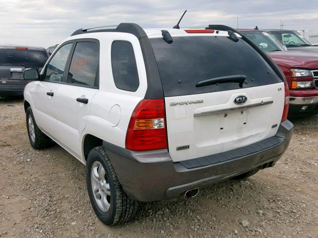 KNDJE723787511181 - 2008 KIA SPORTAGE E WHITE photo 3