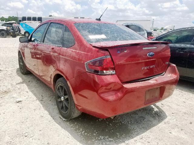 1FAHP3GN4BW117068 - 2011 FORD FOCUS SES RED photo 3