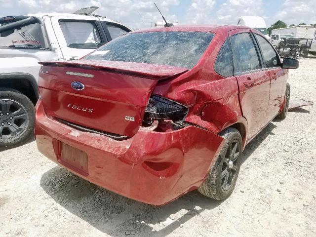 1FAHP3GN4BW117068 - 2011 FORD FOCUS SES RED photo 4