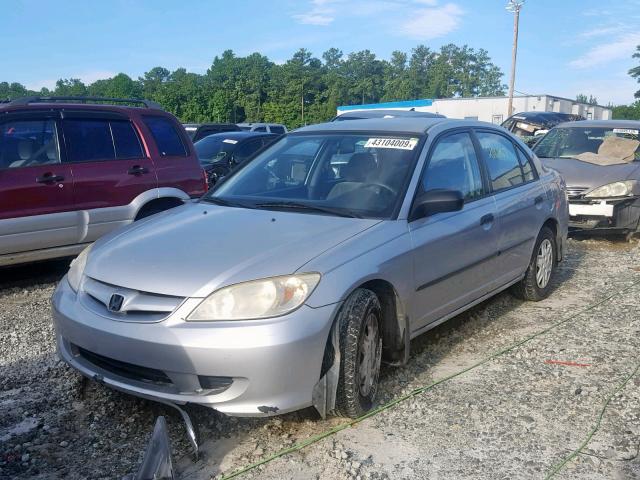 2HGES16354H540762 - 2004 HONDA CIVIC DX V SILVER photo 2