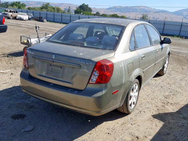 KL5JD56Z35K125412 - 2005 SUZUKI FORENZA S GREEN photo 4