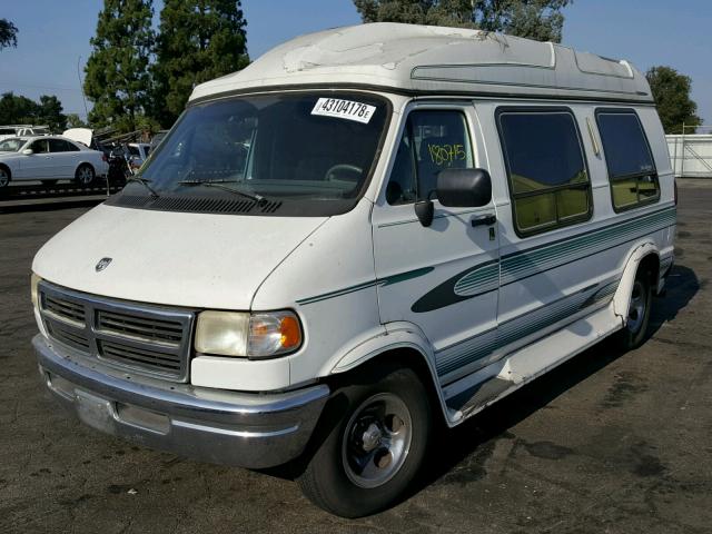 2B6HB21Y6TK138744 - 1996 DODGE RAM VAN B2 WHITE photo 2