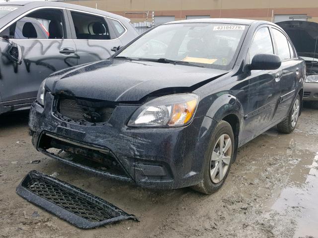 KNADH4B35A6693099 - 2010 KIA RIO LX BLACK photo 2