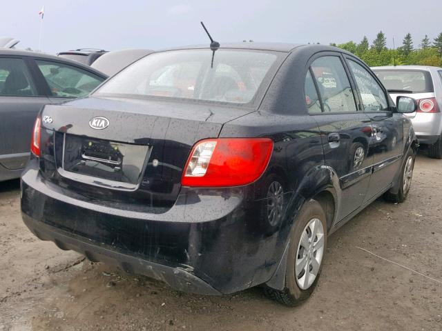 KNADH4B35A6693099 - 2010 KIA RIO LX BLACK photo 4