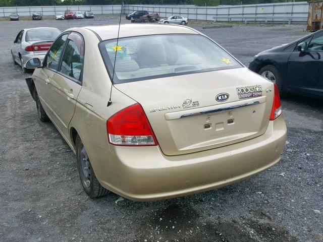 KNAFE222395665428 - 2009 KIA SPECTRA EX GOLD photo 3