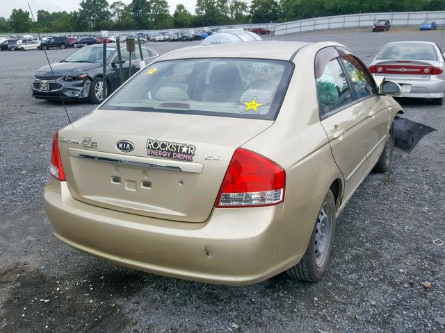 KNAFE222395665428 - 2009 KIA SPECTRA EX GOLD photo 4