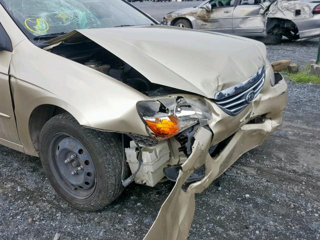 KNAFE222395665428 - 2009 KIA SPECTRA EX GOLD photo 9