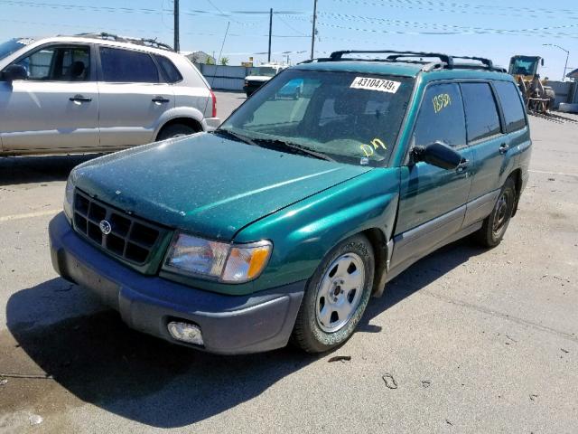 JF1SF635XYG720111 - 2000 SUBARU FORESTER L GREEN photo 2