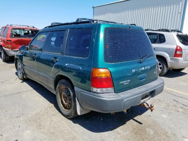 JF1SF635XYG720111 - 2000 SUBARU FORESTER L GREEN photo 3