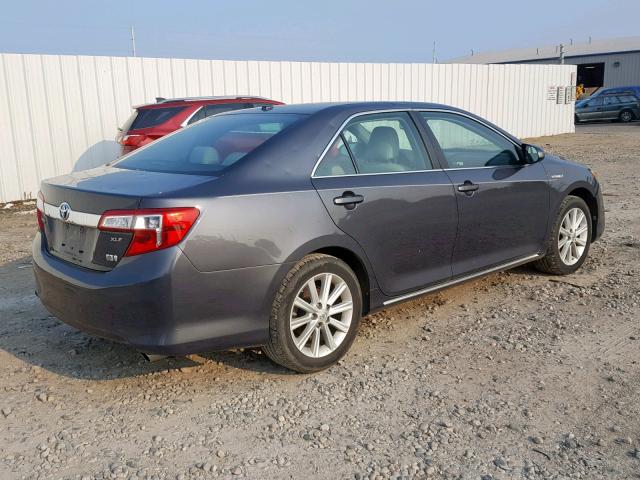 4T1BD1FK6CU058862 - 2012 TOYOTA CAMRY HYBR CHARCOAL photo 4