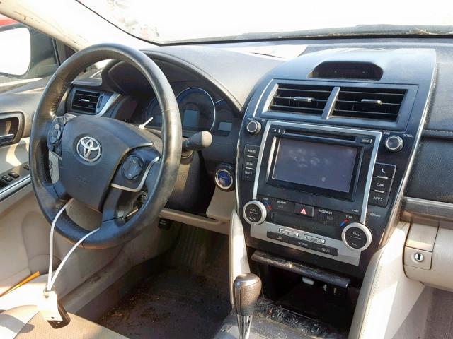 4T1BD1FK6CU058862 - 2012 TOYOTA CAMRY HYBR CHARCOAL photo 9