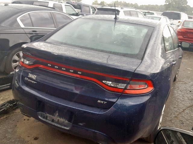 1C3CDFBA3DD322936 - 2013 DODGE DART SXT BLUE photo 4