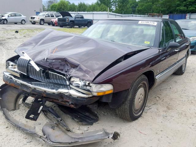 1G4CU521XTH617332 - 1996 BUICK PARK AVENU BURGUNDY photo 2