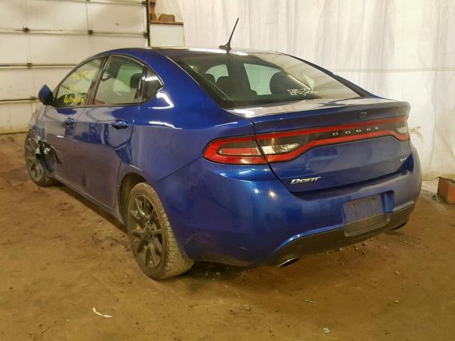 1C3CDFBAXDD345551 - 2013 DODGE DART SXT BLUE photo 3