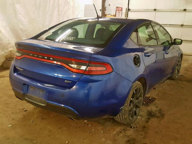 1C3CDFBAXDD345551 - 2013 DODGE DART SXT BLUE photo 4