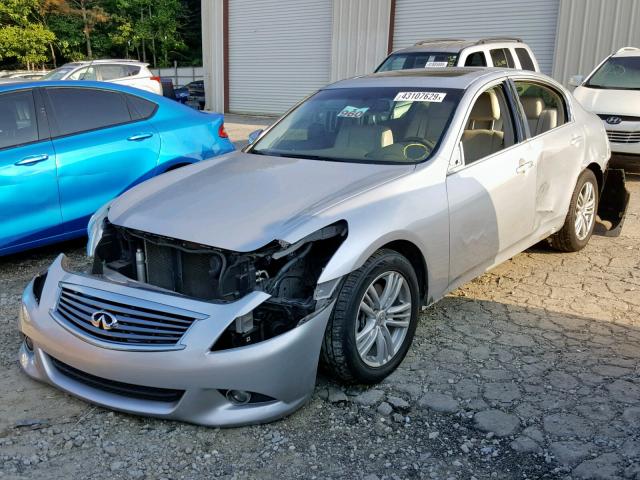 JN1DV6AP4CM700413 - 2012 INFINITI G25 BASE SILVER photo 2