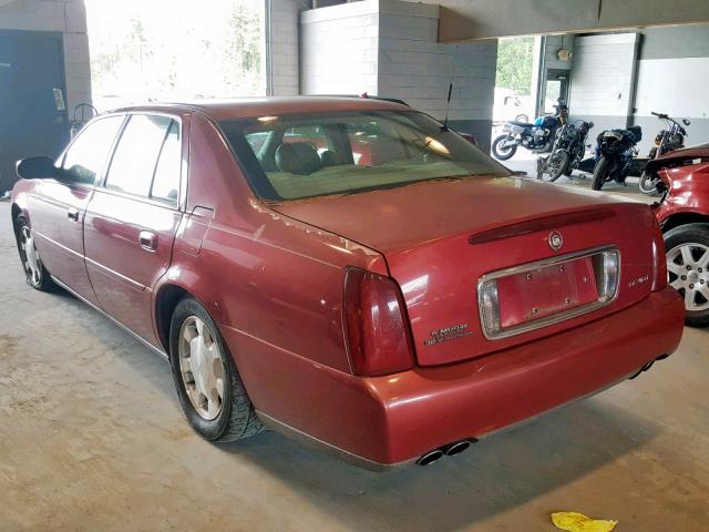 1G6KD54Y71U292821 - 2001 CADILLAC DEVILLE RED photo 3