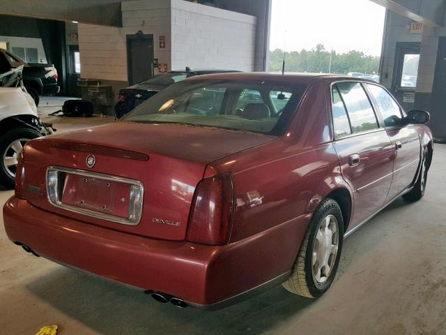 1G6KD54Y71U292821 - 2001 CADILLAC DEVILLE RED photo 4