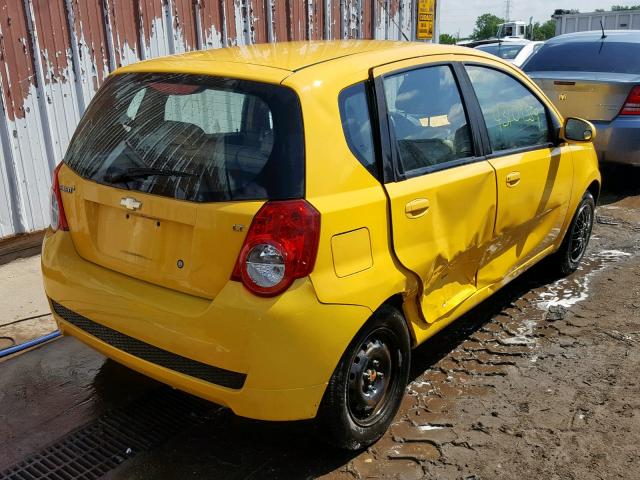 KL1TD6DE4BB133594 - 2011 CHEVROLET AVEO LS YELLOW photo 4