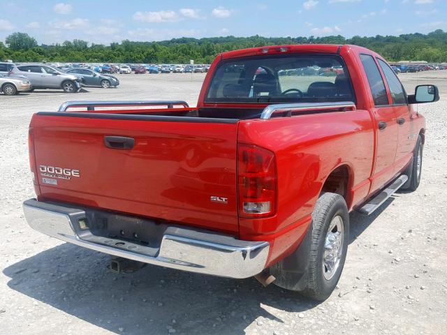 3D7KA28D94G160216 - 2004 DODGE RAM 2500 S წითელი ფოტო 4