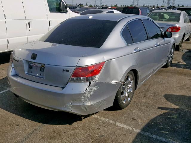 1HGCP36808A037791 - 2008 HONDA ACCORD EXL SILVER photo 4