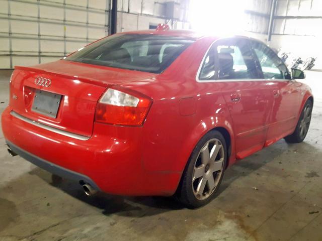 WAUPL68E04A114490 - 2004 AUDI S4 RED photo 4