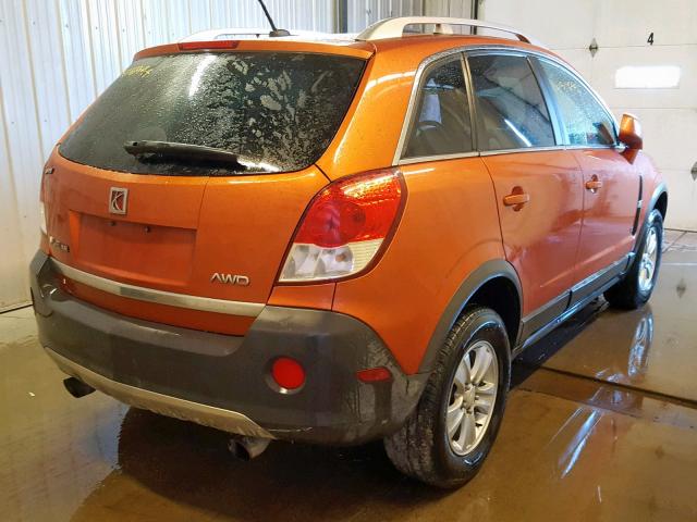 3GSDL43N08S566207 - 2008 SATURN VUE XE ORANGE photo 4