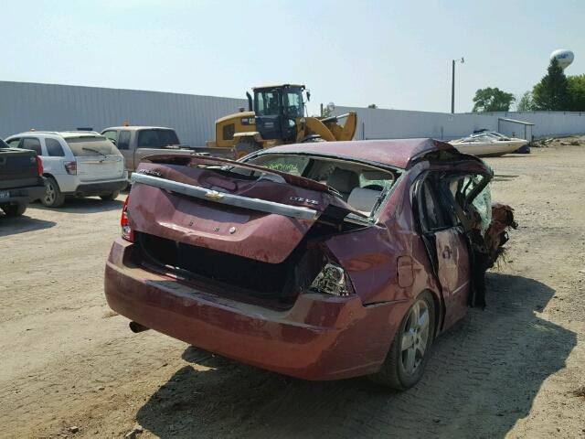 1G1ZU53826F277094 - 2006 CHEVROLET MALIBU LTZ მუქწითელი ფოტო 4