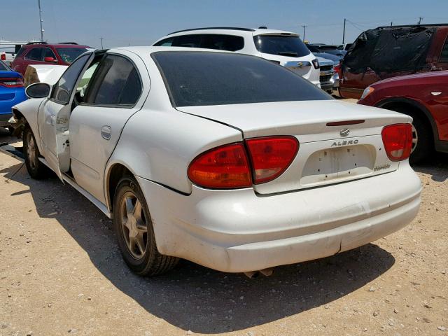 1G3NL52T21C145087 - 2001 OLDSMOBILE ALERO GL WHITE photo 3