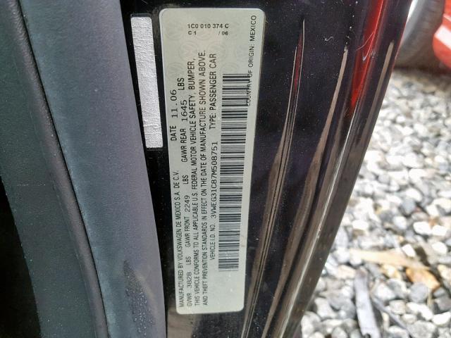 3VWEG31C87M508751 - 2007 VOLKSWAGEN NEW BEETLE Qara foto 10