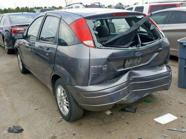 1FAFP37N57W180534 - 2007 FORD FOCUS ZX5 GRAY photo 3