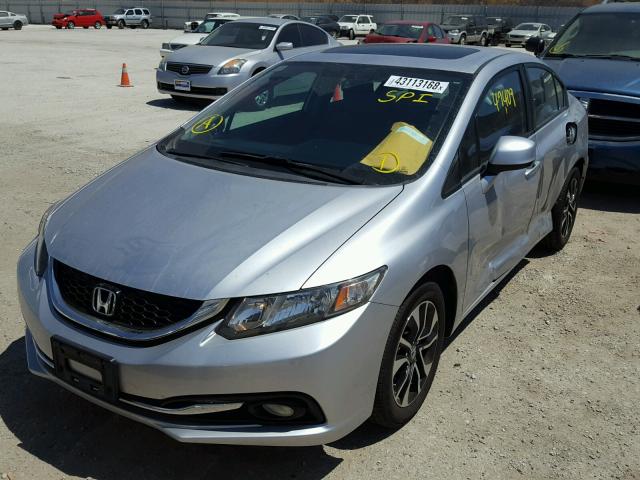 19XFB2F99DE245088 - 2013 HONDA CIVIC EXL SILVER photo 2