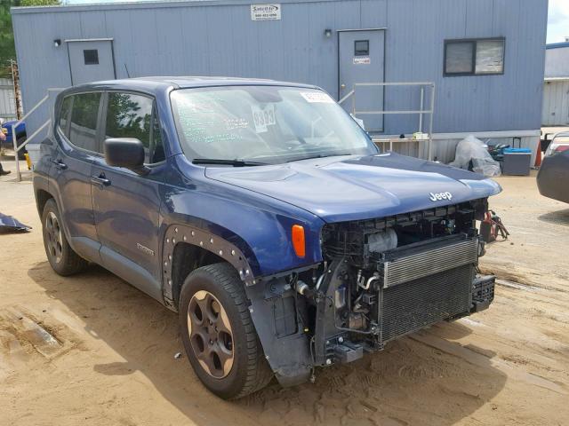 ZACCJAAT0GPD13532 - 2016 JEEP RENEGADE S BLUE photo 1