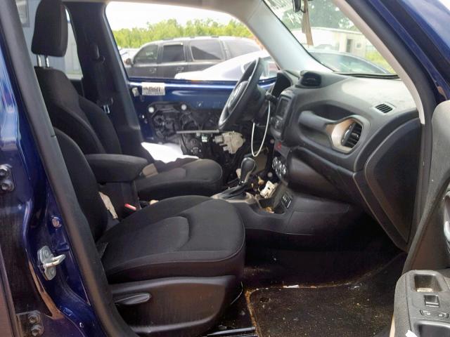 ZACCJAAT0GPD13532 - 2016 JEEP RENEGADE S BLUE photo 5