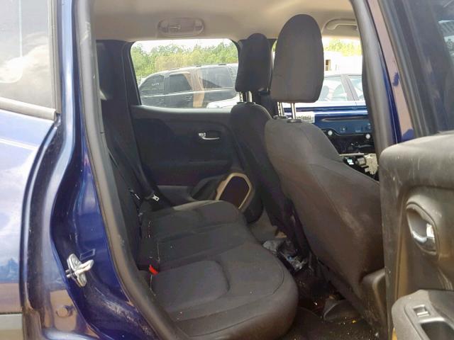ZACCJAAT0GPD13532 - 2016 JEEP RENEGADE S BLUE photo 6