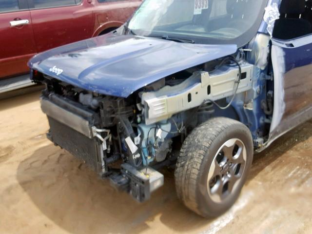 ZACCJAAT0GPD13532 - 2016 JEEP RENEGADE S BLUE photo 9