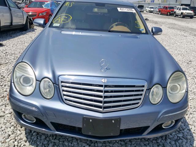 WDBUF87X47X219240 - 2007 MERCEDES-BENZ E 350 4MAT BLUE photo 9