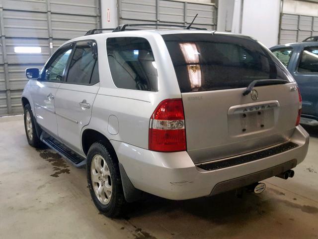 2HNYD188X2H505673 - 2002 ACURA MDX TOURIN SILVER photo 3